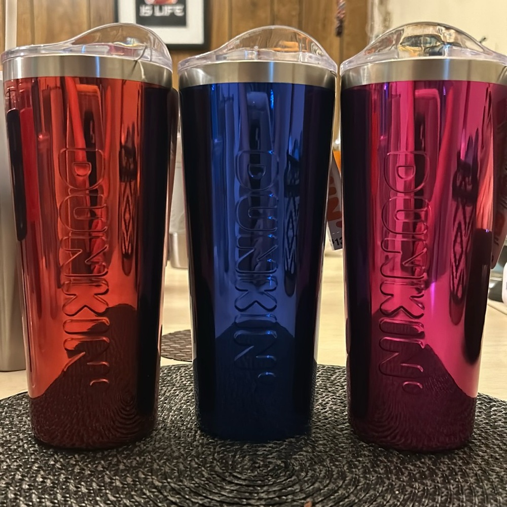 dunkin tumblers. brand new never used!!